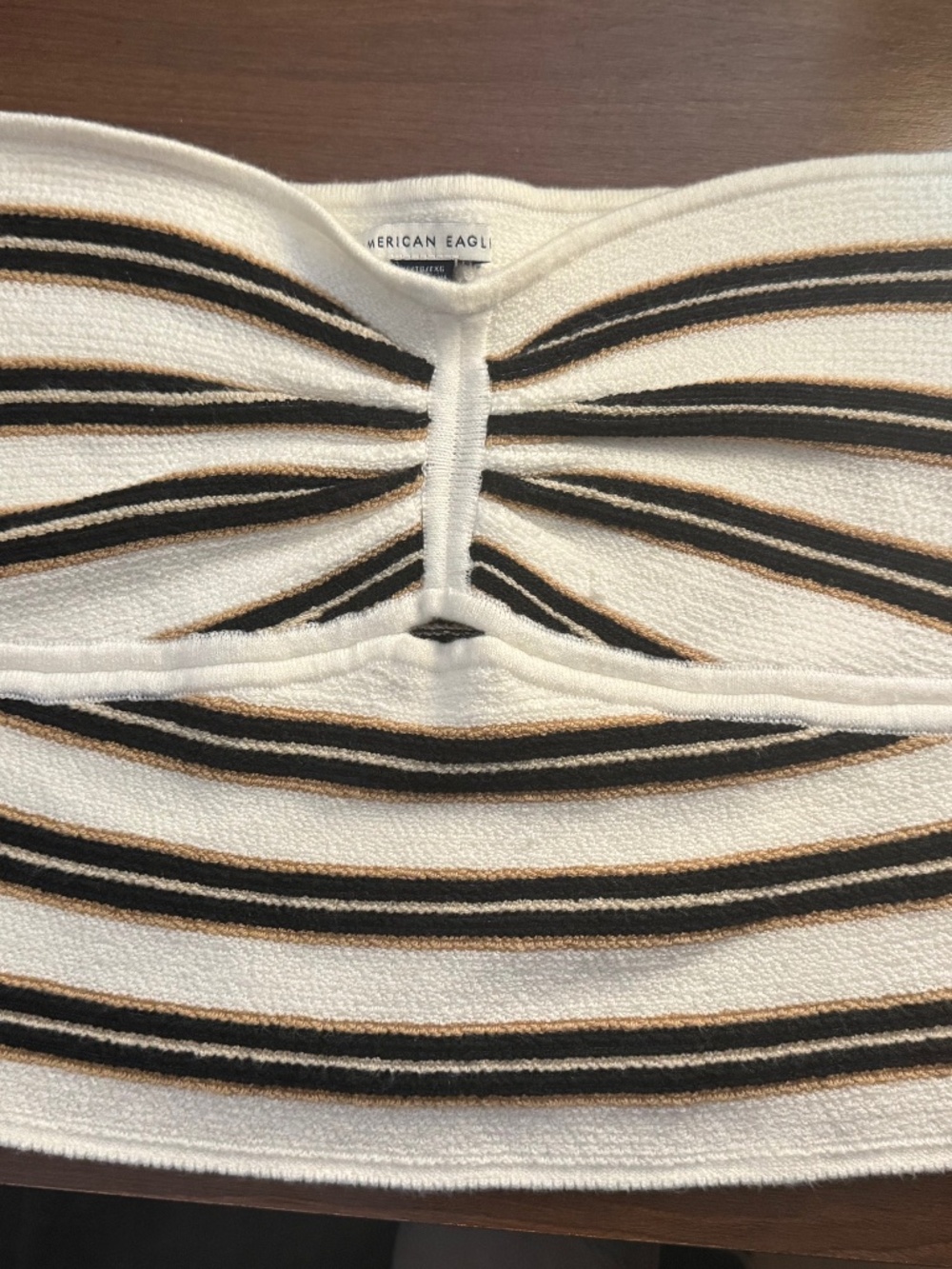 White striped tube top from American Eagle Size XL
